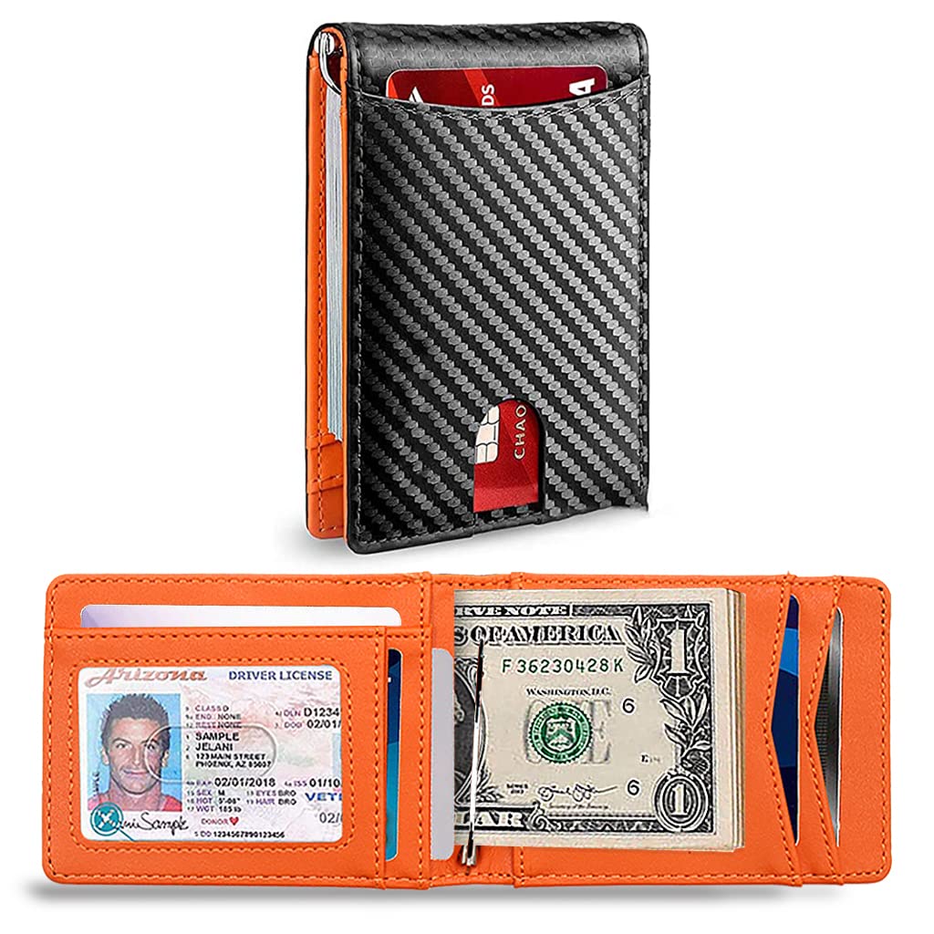 GUSTAVE Leather Wallet for Men with RFID Blocking, Carbon Fiber Style Large Capacity Wallets, Stylish Card Organizer Card Holder for Men Gents Wallets GUSTAVE Leather Wallet for Men with RFID Blocking, Carbon Fiber Style Large Capacity Wallets, Stylish Card Organizer Card Holder for Men Gents Wallets